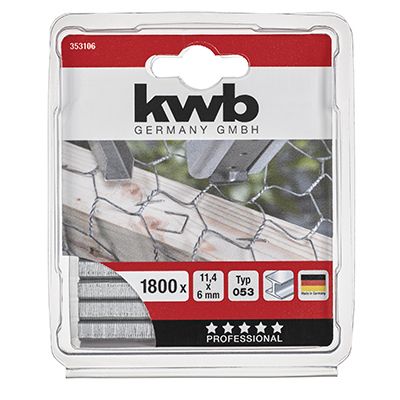 Kwb | Stifter stål C 6 mm 1800 stk. SB