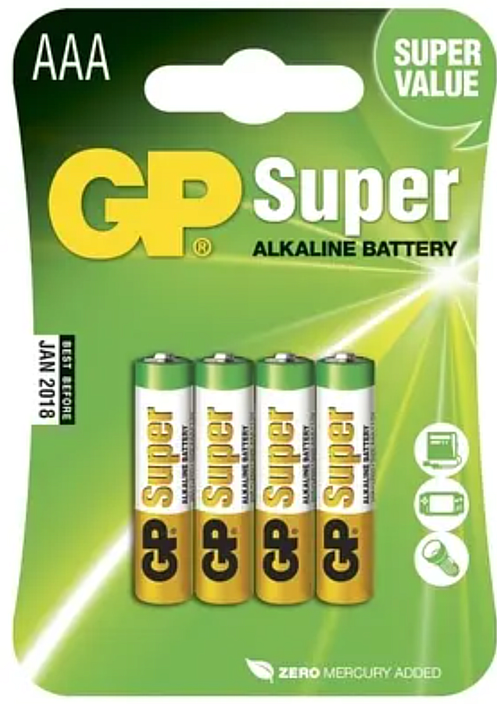 AAA GP Super LR3 Alkalisk 4-Pakk