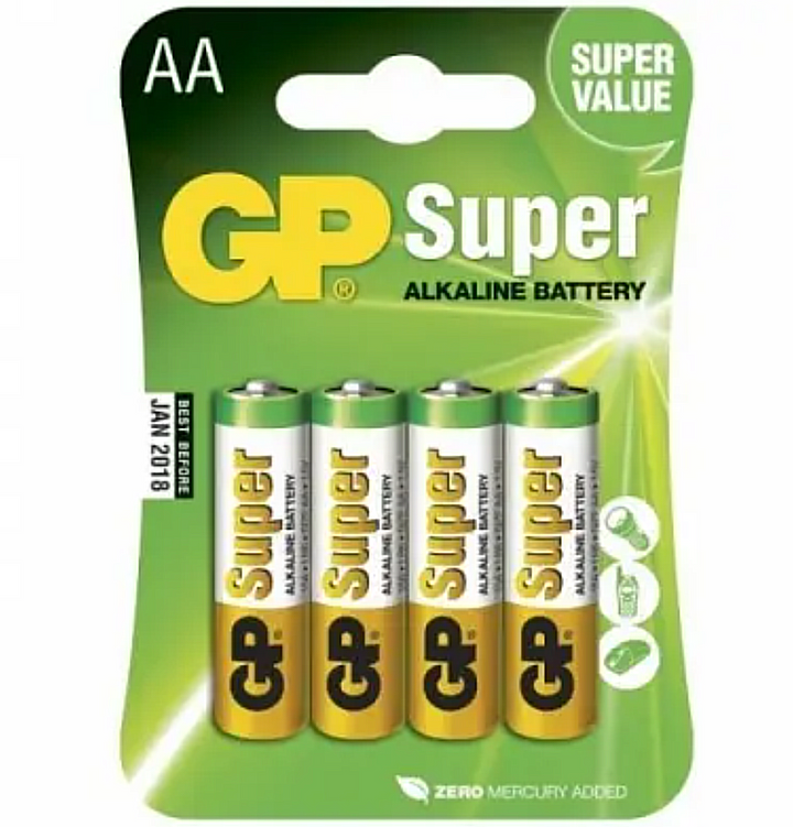 AA alkaliske Super-batterier