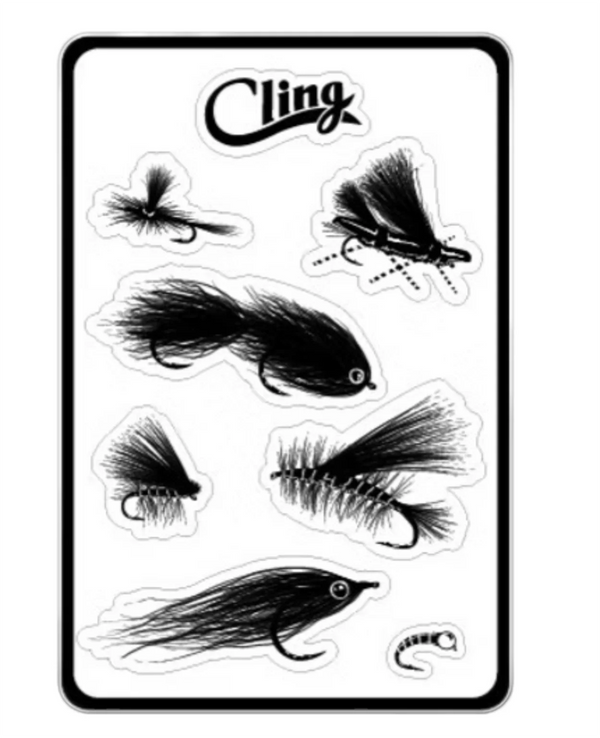 Klassiske Fluemønstre Klistremerke 10cm | Cling