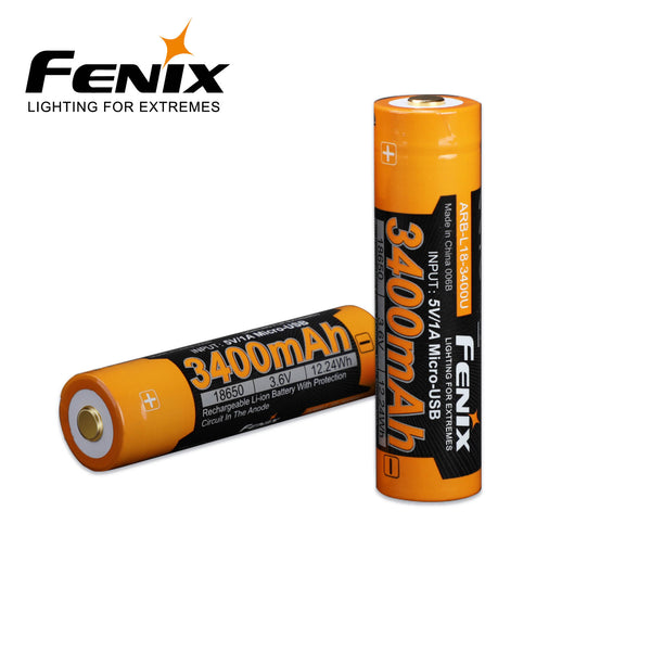 FENIX ARB-L18-3400 Mikro-USB 18650 BATTERI 3400 mAh