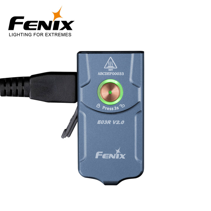 FENIX E03R V2 MINILYKT 500LM NØKKELRING