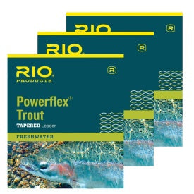 3 Pack | Powerflex Trout Leader tapert Fluefortom | RIO