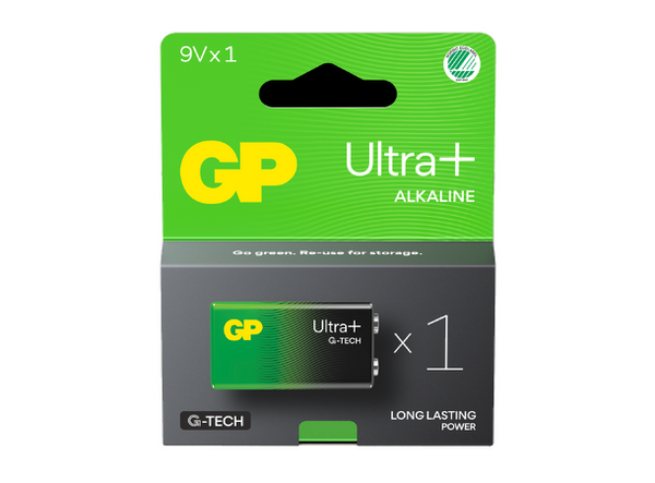 GP Ultra+ Alkalisk batteri 9v