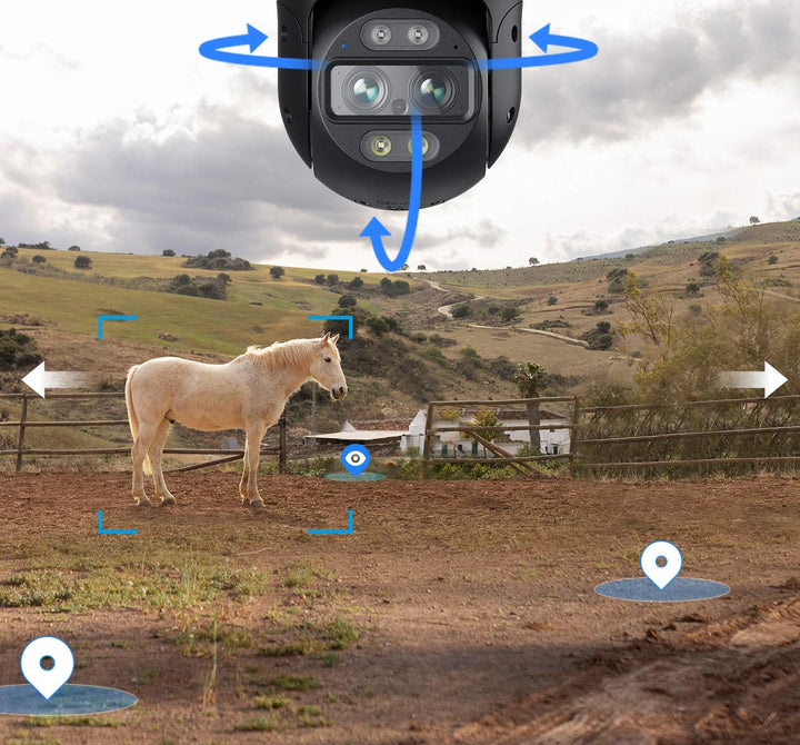Reolink Strømdrevet TrackMix 4G kamera med to linser og Autotracking