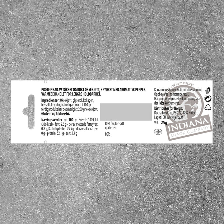 Biff Bar (Jerky Bar) Pepper 25g - Flue.no - turmat