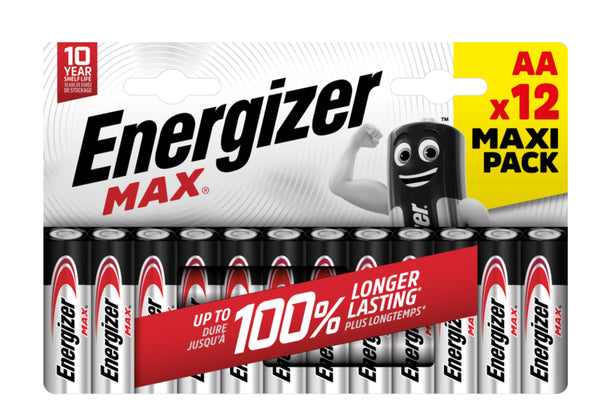 Energizer Max AA batteri 12 pack