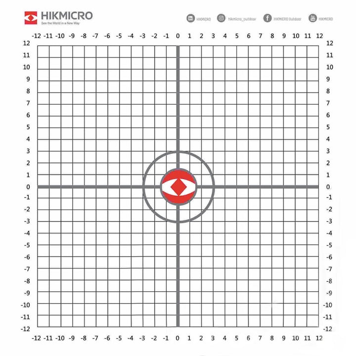 HIKMICRO INNSKYTINGSBLINK TERMISK ZEROING TARGETS 10 PK