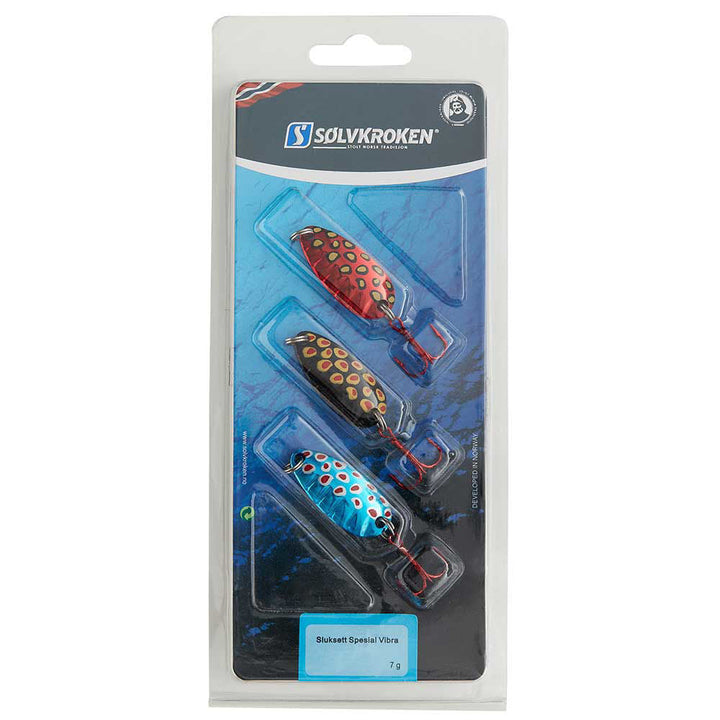 SLUKSETT SPESIAL VIBRA 3pk | Sølvkroken - Flue.no - Fiskeagn og -sluker