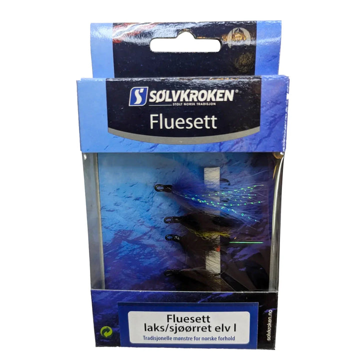 Sølvkroken | Fluesett Laks / Sjøørret Elv I - Flue.no - Fiskefluer