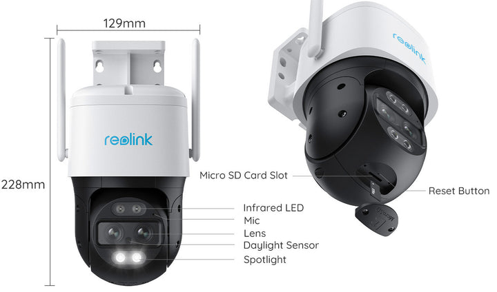 Reolink TrackMix WiFi – 4K Dual Lens PTZ kamera med Auto-Tracking