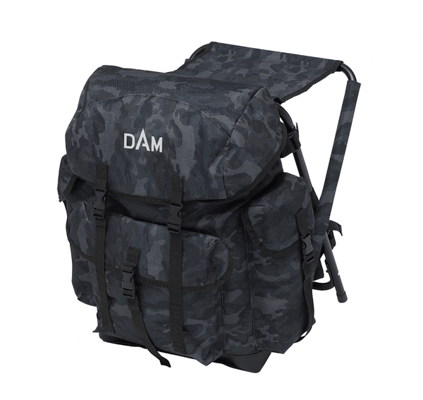 Stolsekk | Jaktsekk Camo Svart | 34x34x46cm - Fangstmann.no - Ryggsekker