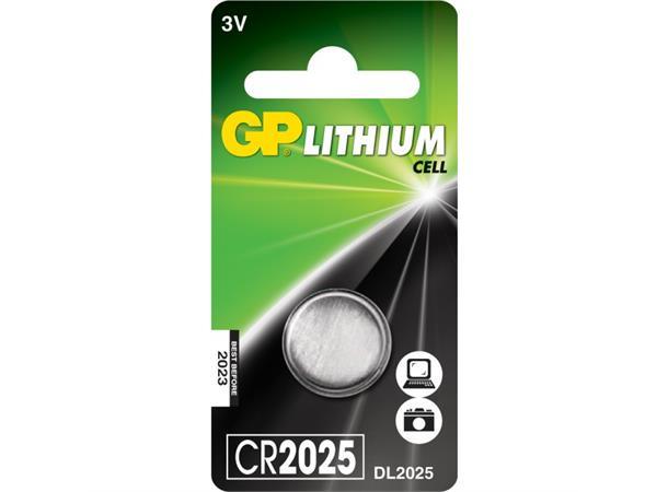 CR 2025 Lithium Batteri Knappcell 3v GP - Fangstmann.no - Generelle batterier
