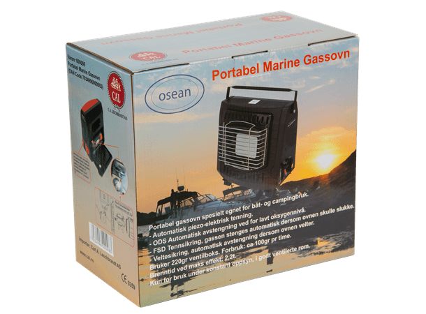 Portabel Marine Gassovn 1200W - Fangstmann.no - Gassbrennere til matlagning