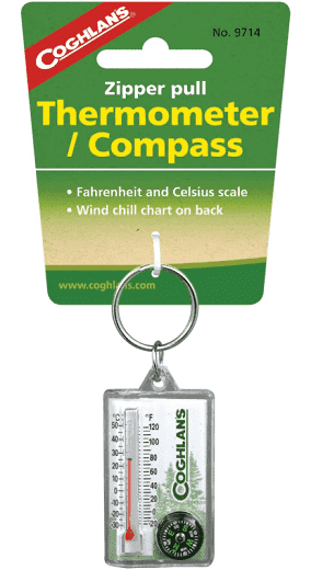 Termometer & Kompass | Nøkkelring - Fangstmann.no - Leve ute